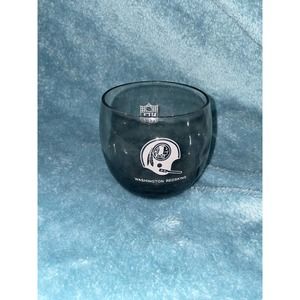 Washington Redskins vintage 10 oz Smoked Glass Tumbler Etched Helmet & NFL Logo